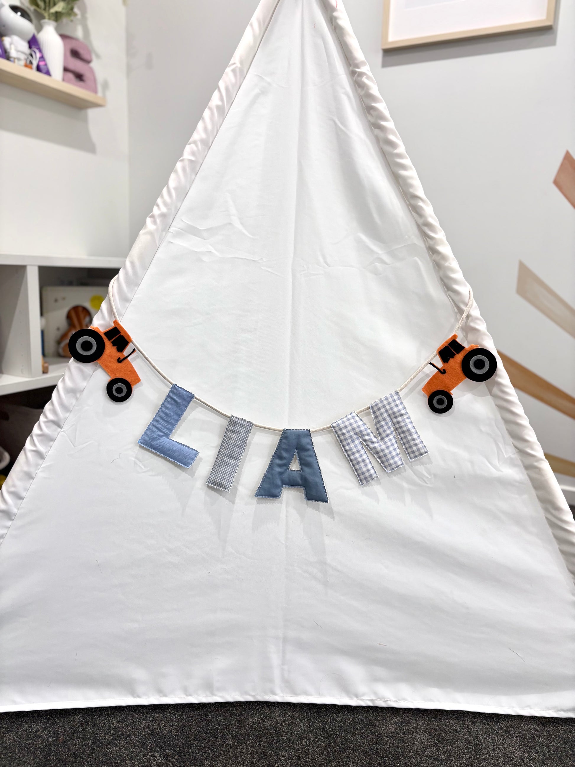 Fabric Name Garland - 12 cm letters