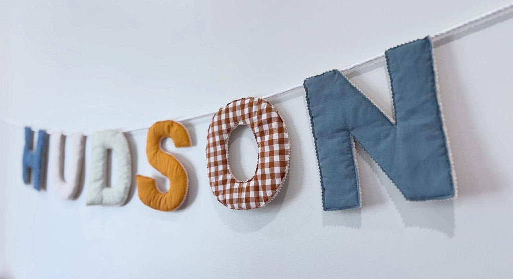 Fabric Name Garland - 12 cm letters