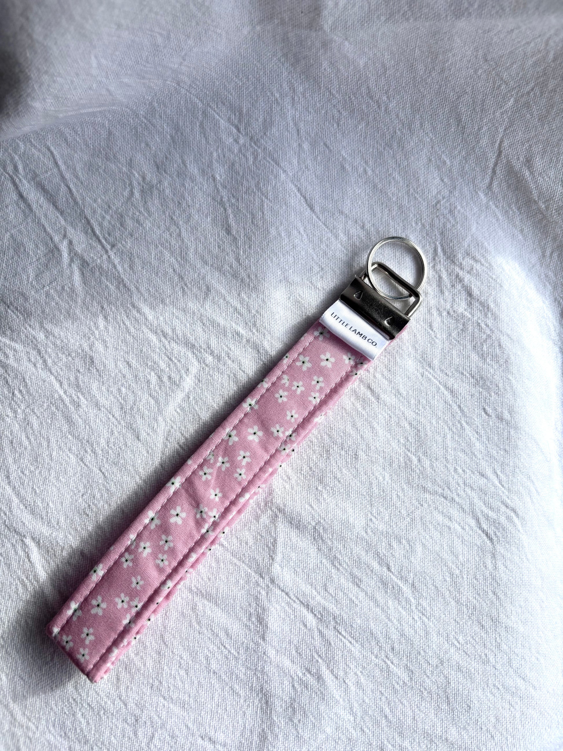 Cotton Fabric Wristlet keychain