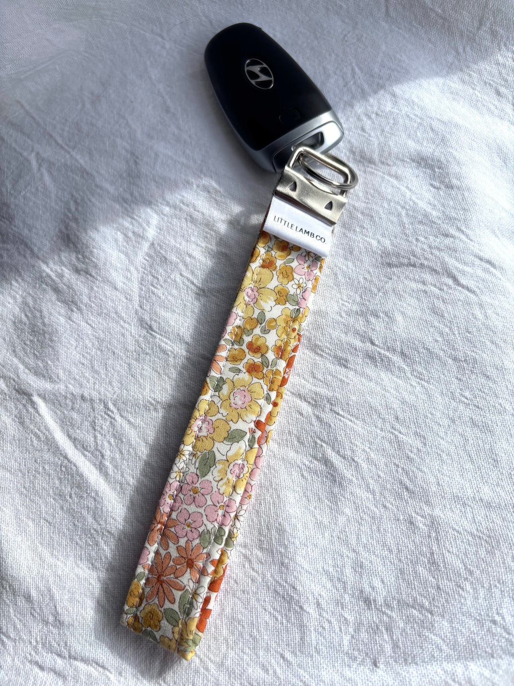 Cotton Fabric Wristlet keychain