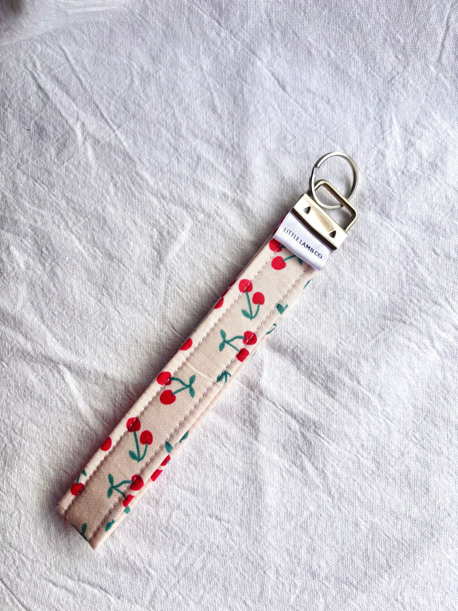 Cotton Fabric Wristlet keychain