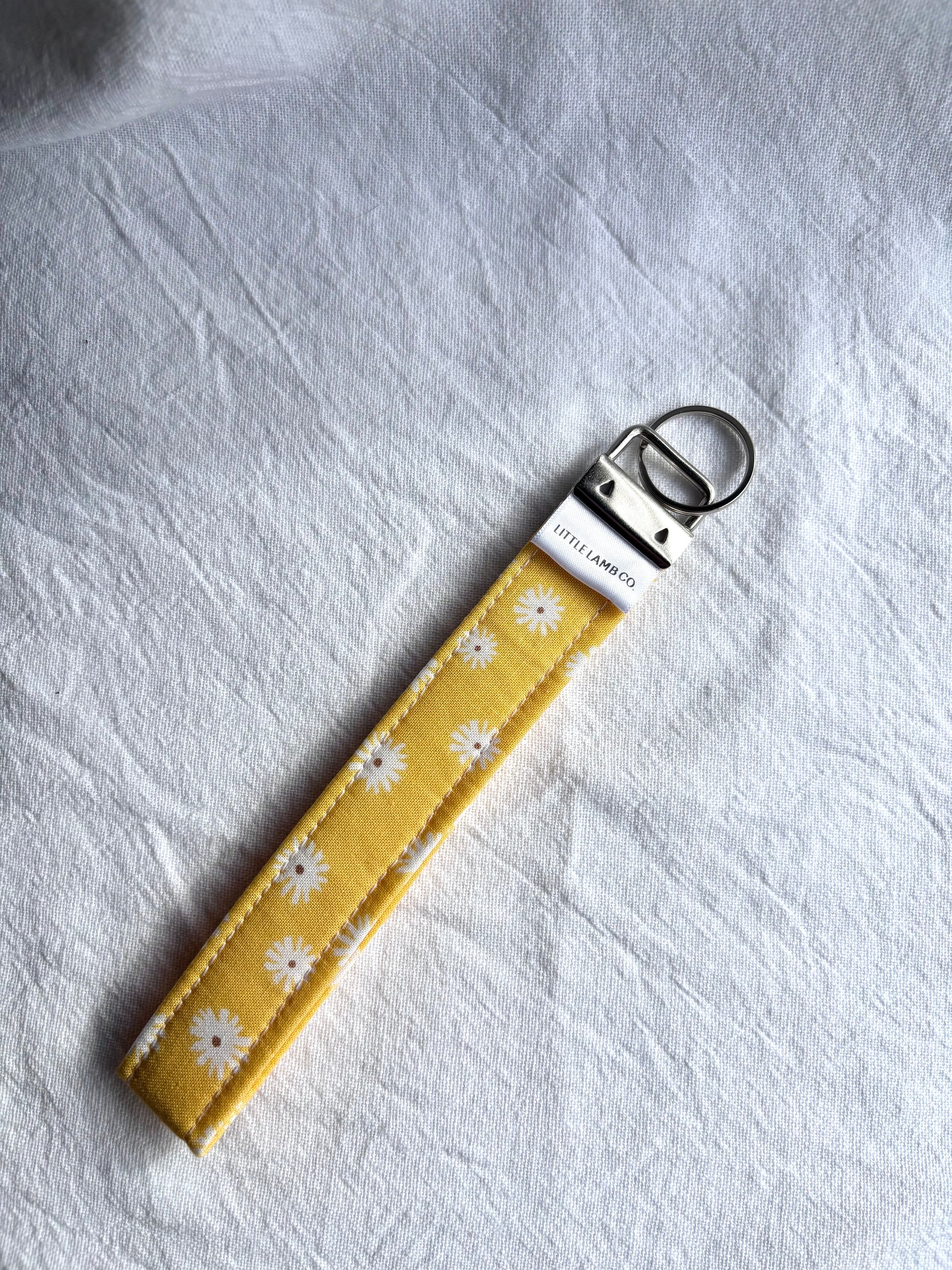 Cotton Fabric Wristlet keychain
