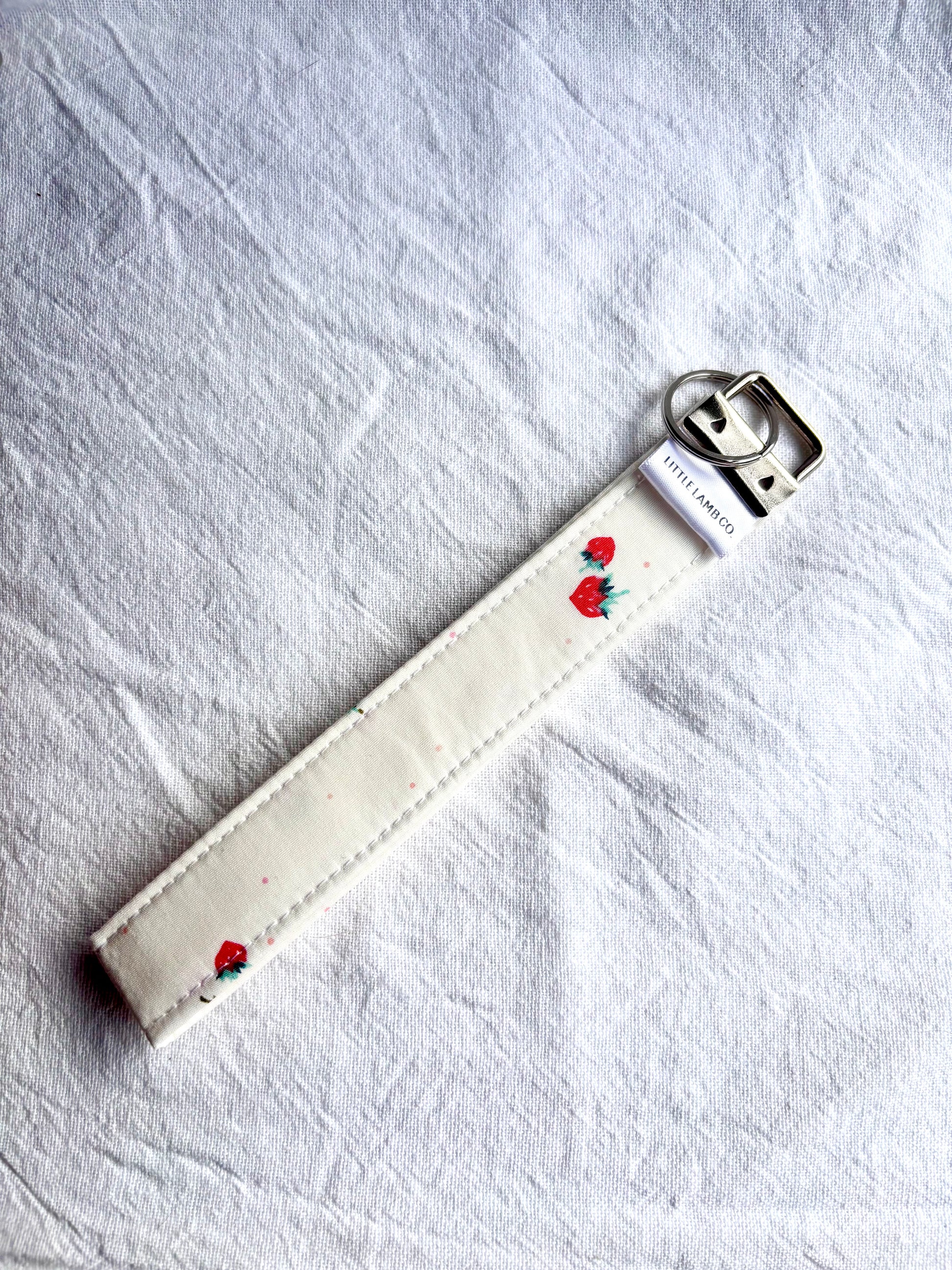 Cotton Fabric Wristlet keychain