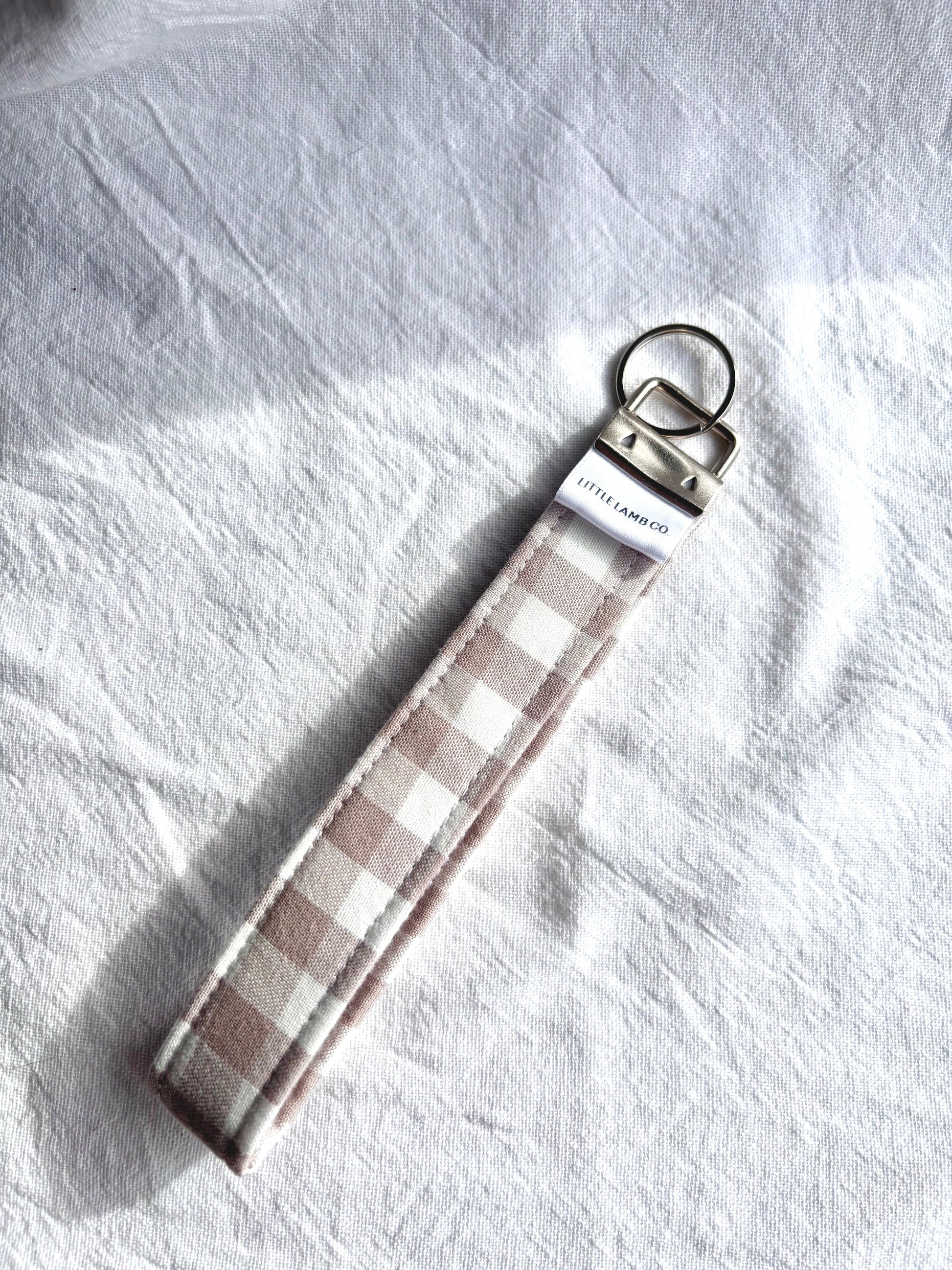 Cotton Fabric Wristlet keychain