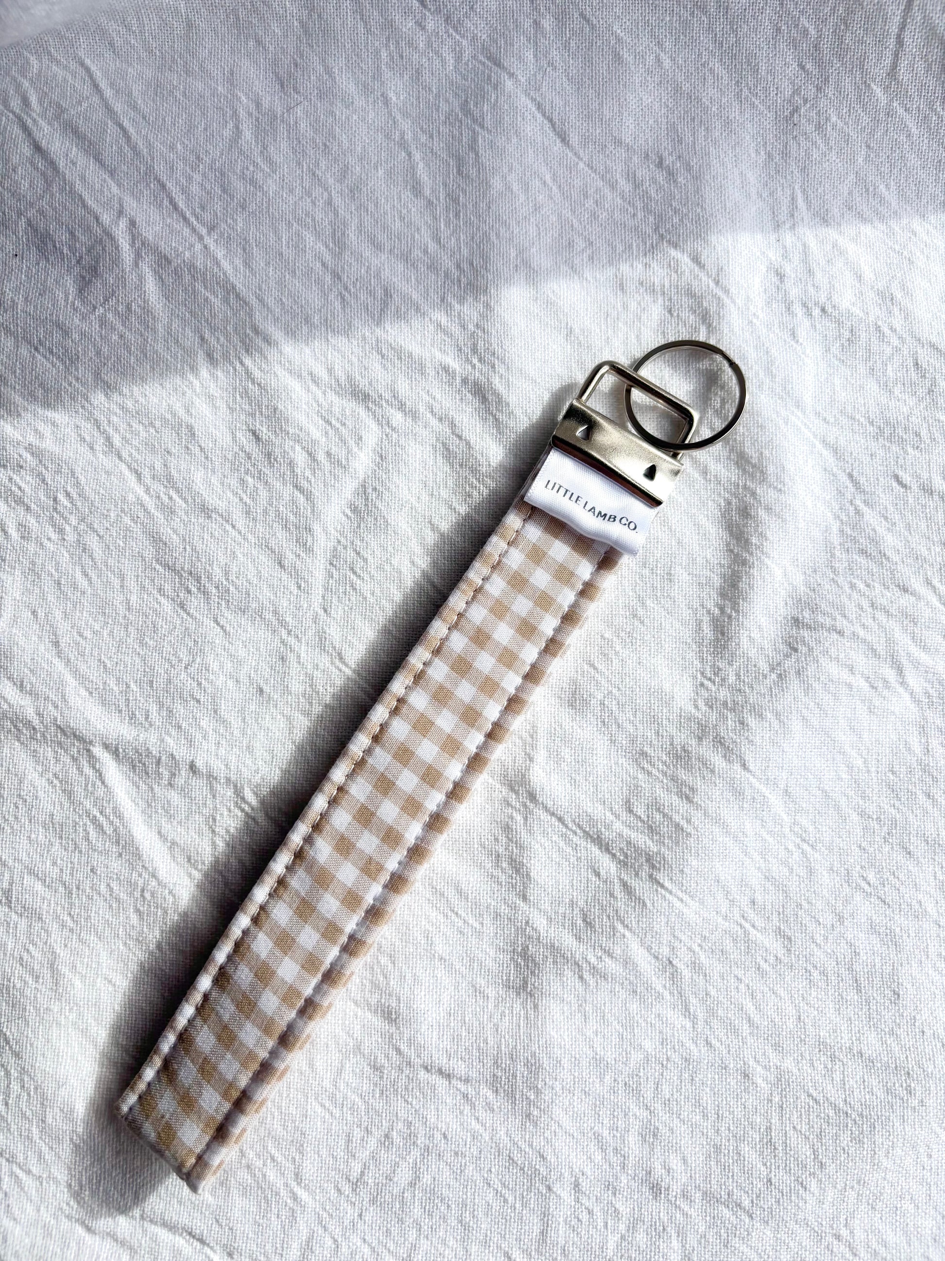 Cotton Fabric Wristlet keychain