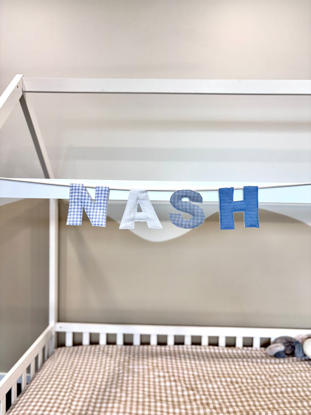 Fabric Name Garland - 12 cm letters
