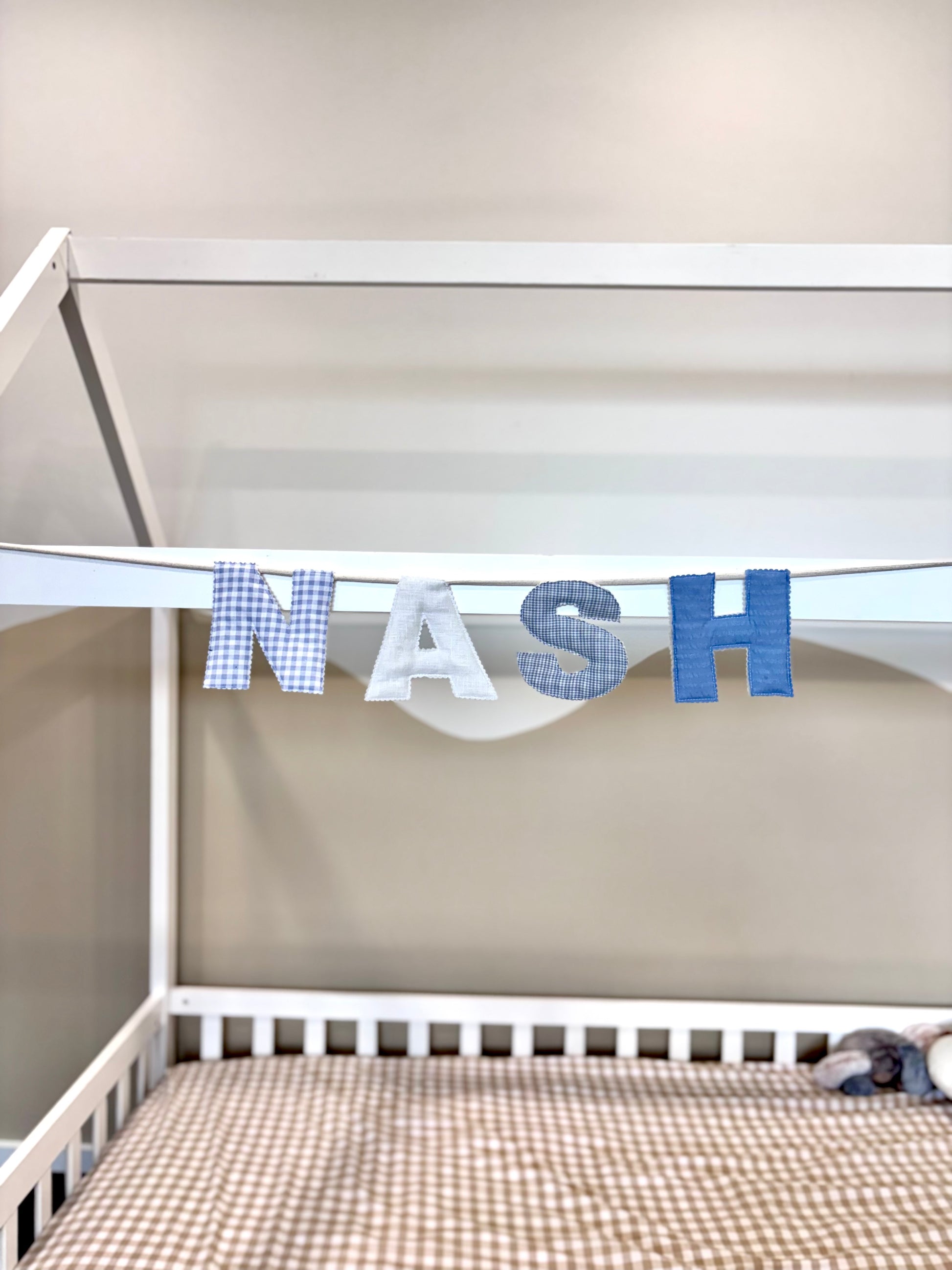 Fabric Name Garland - 12 cm letters