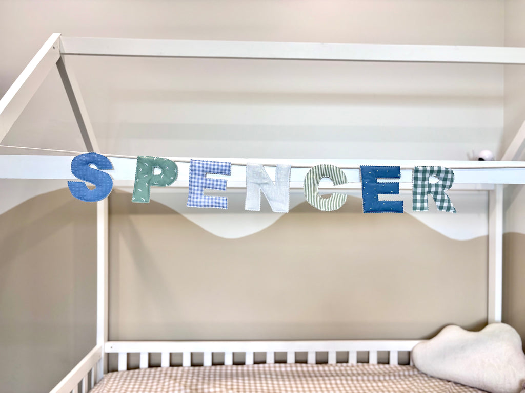 Fabric Name Garland - 12 cm letters