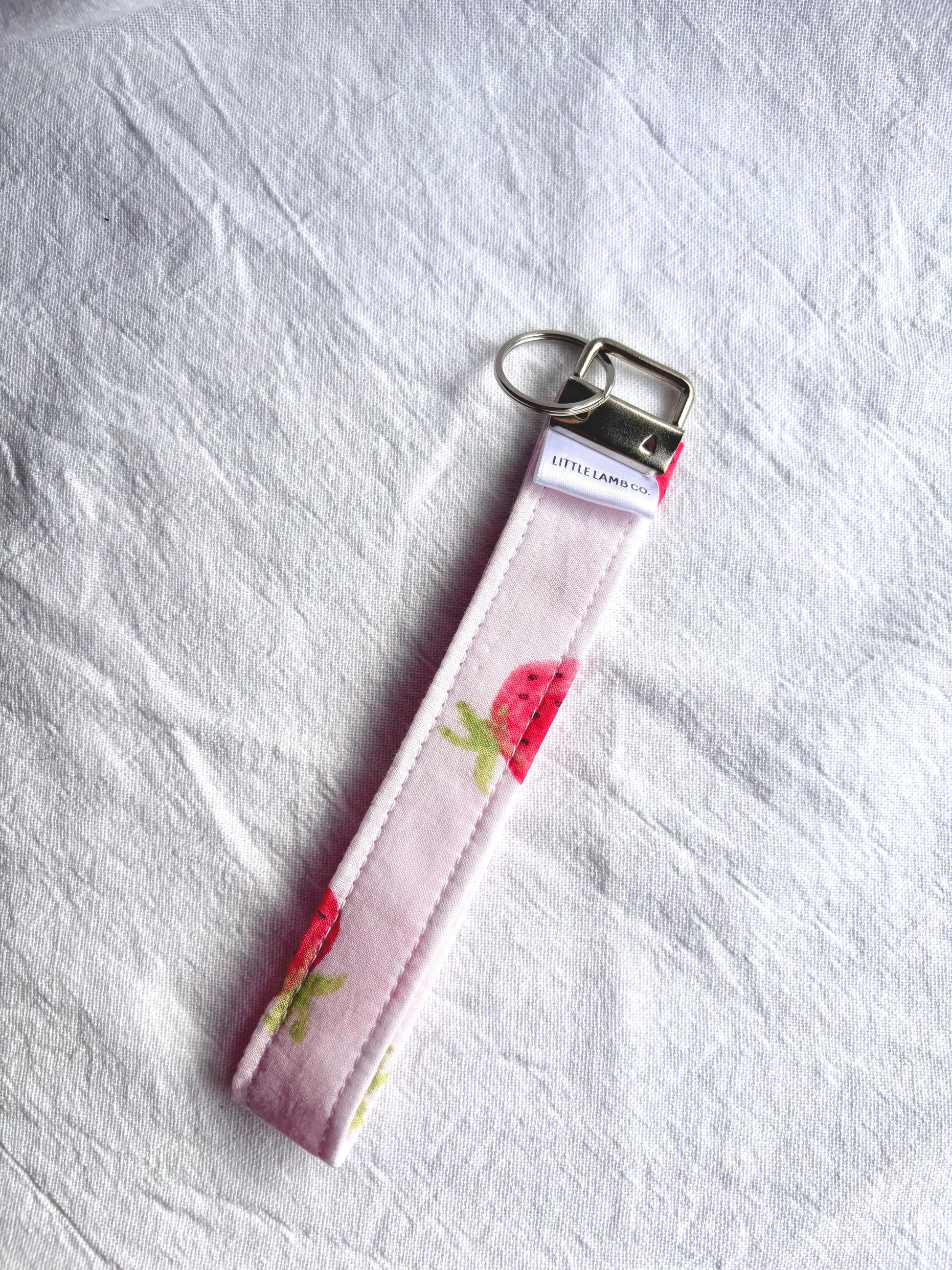 Cotton Fabric Wristlet keychain