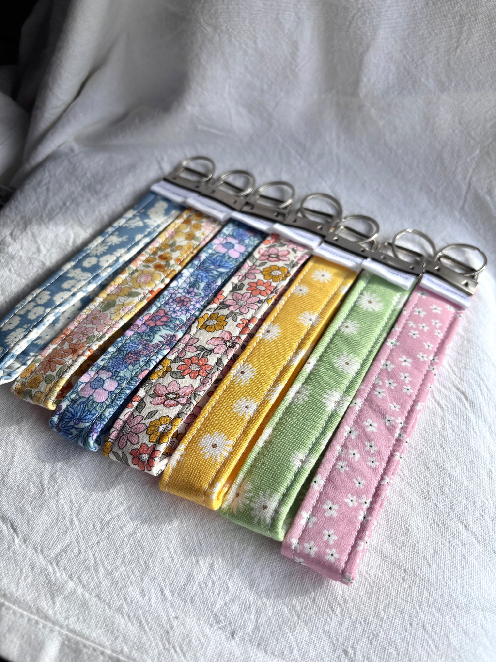Cotton Fabric Wristlet keychain