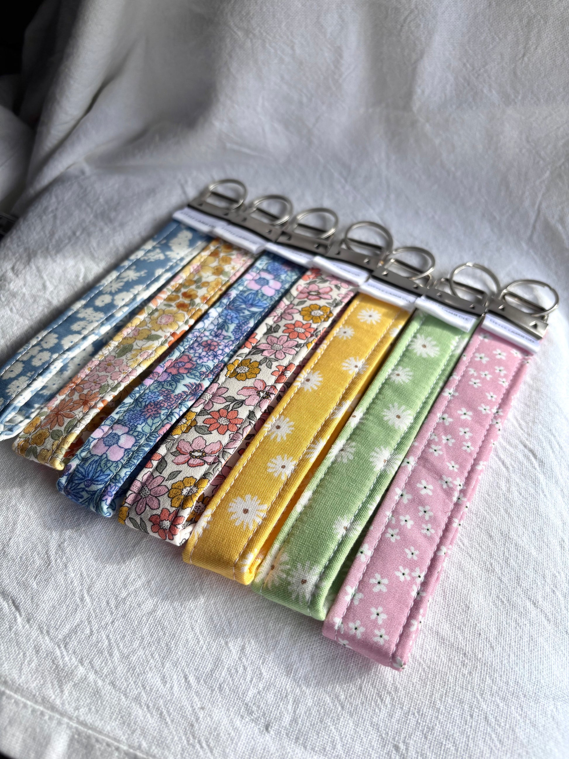 Cotton Fabric Wristlet keychain