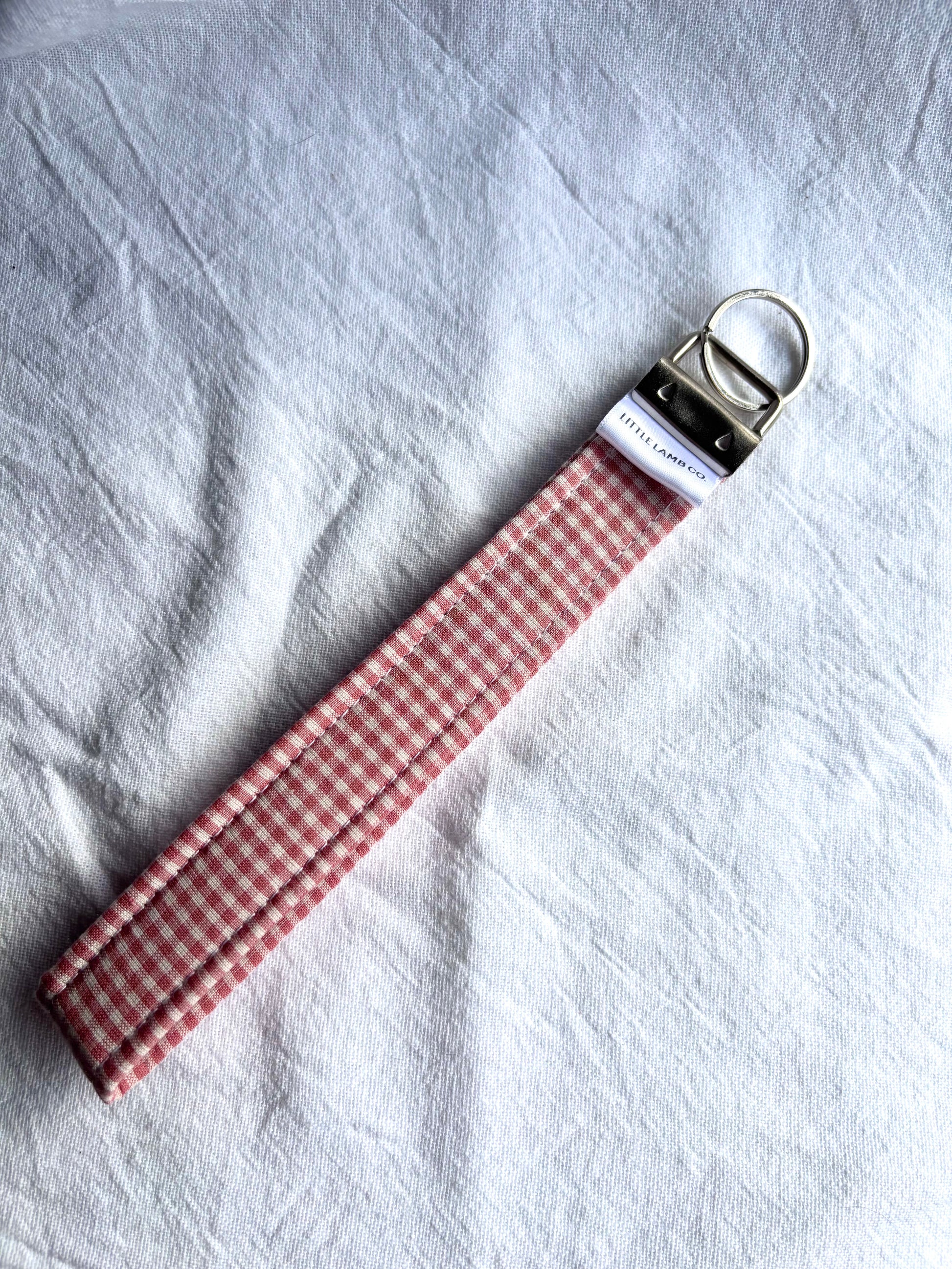 Cotton Fabric Wristlet keychain