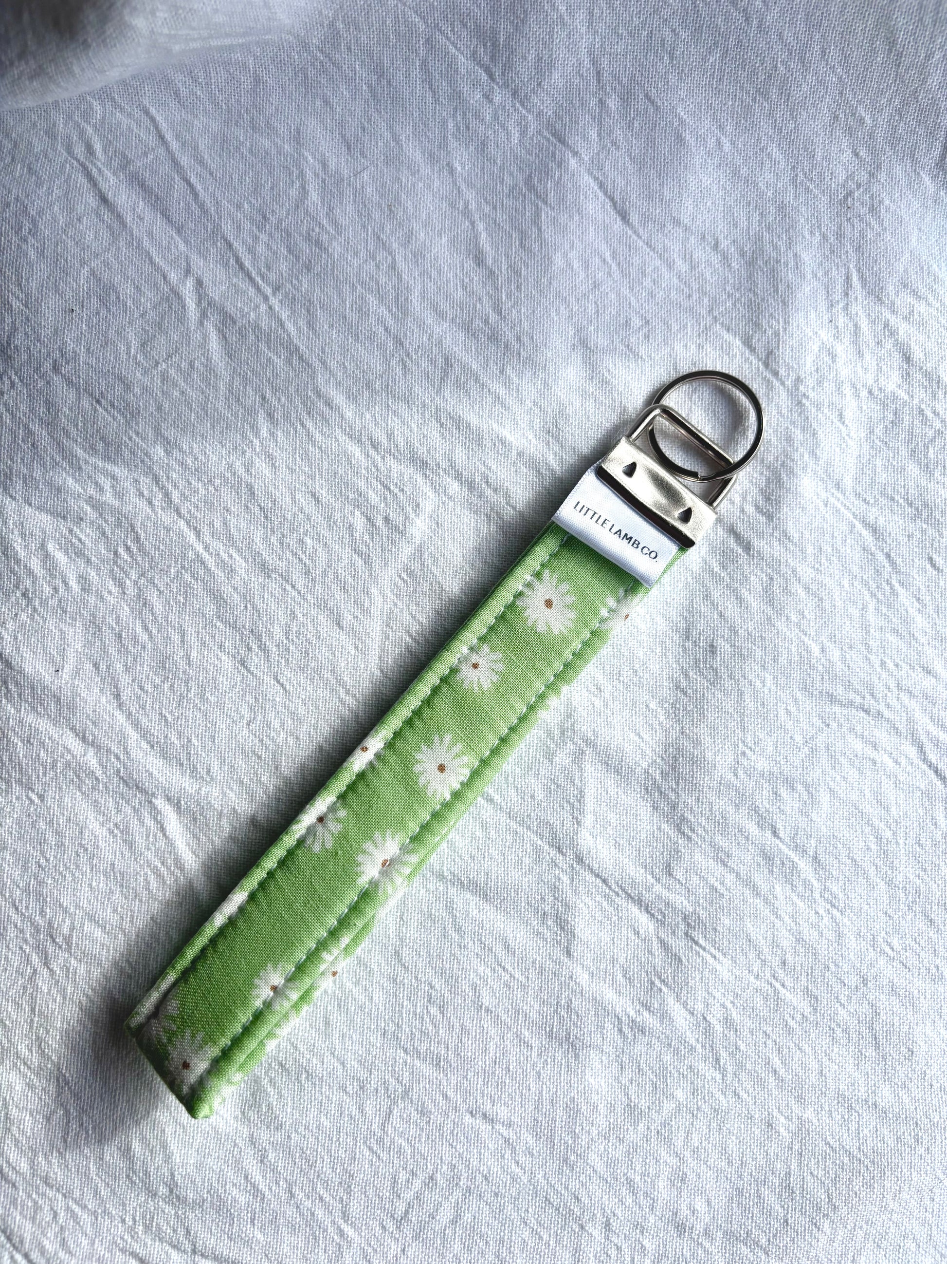 Cotton Fabric Wristlet keychain