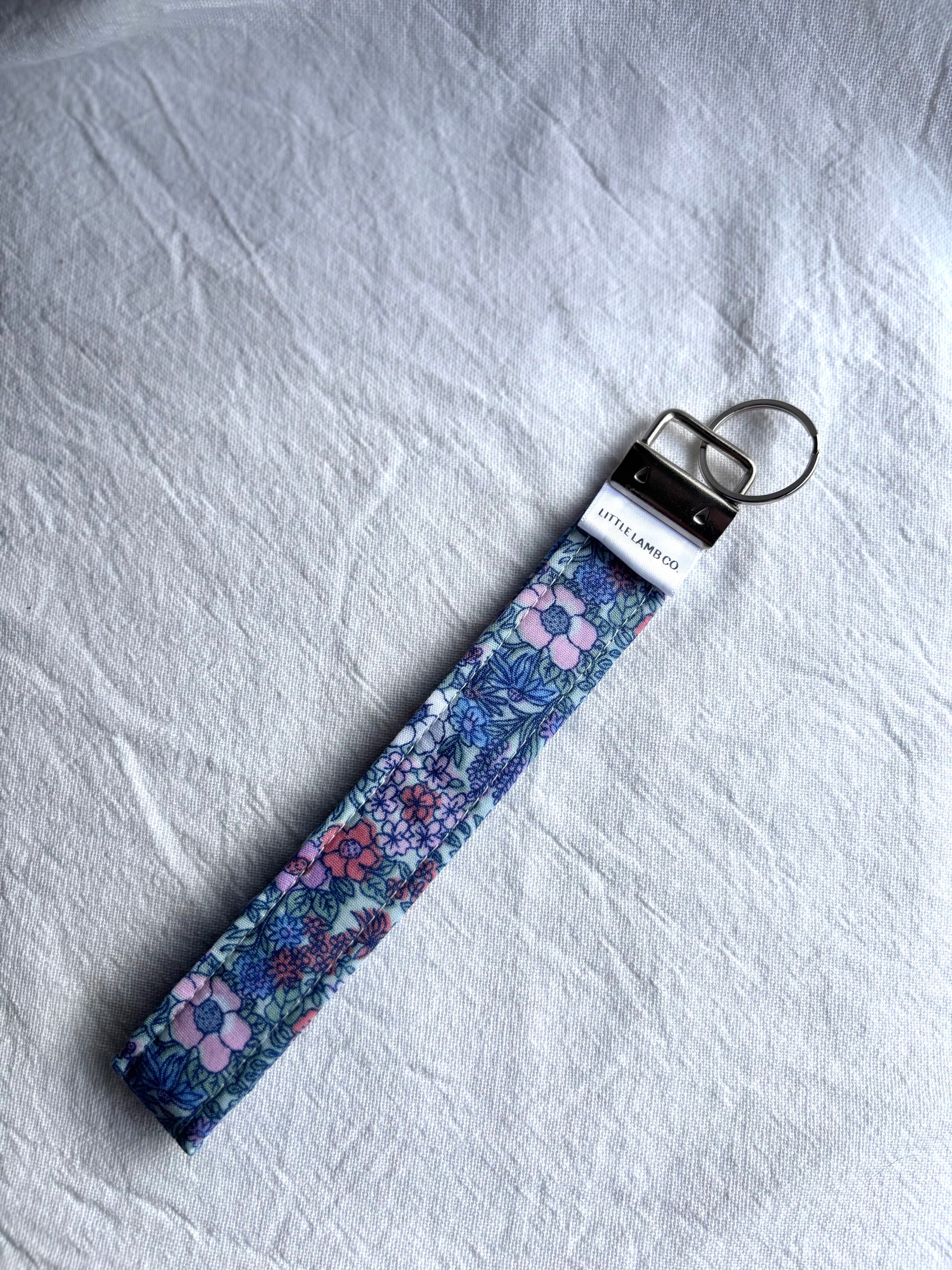 Cotton Fabric Wristlet keychain
