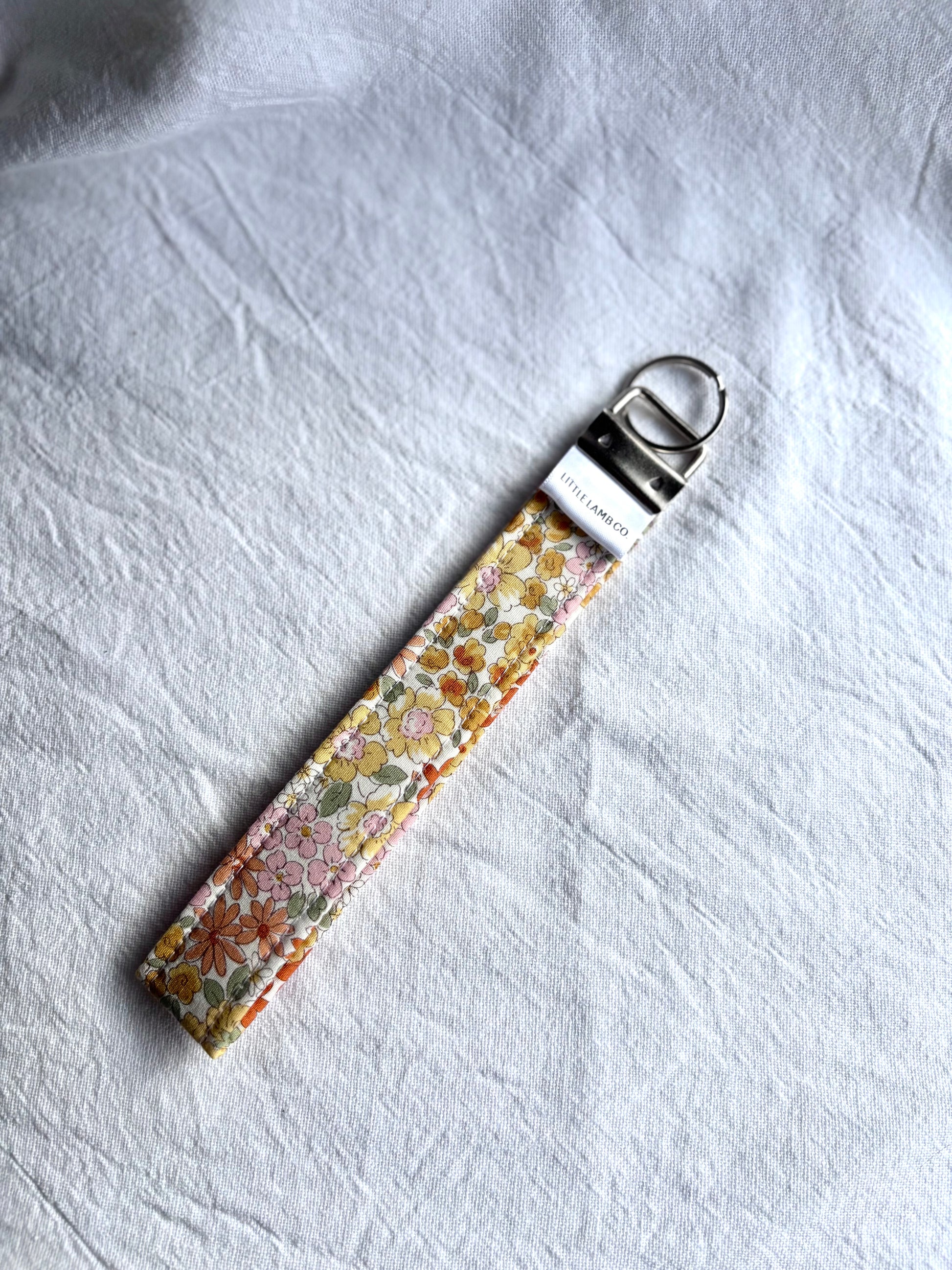 Cotton Fabric Wristlet keychain
