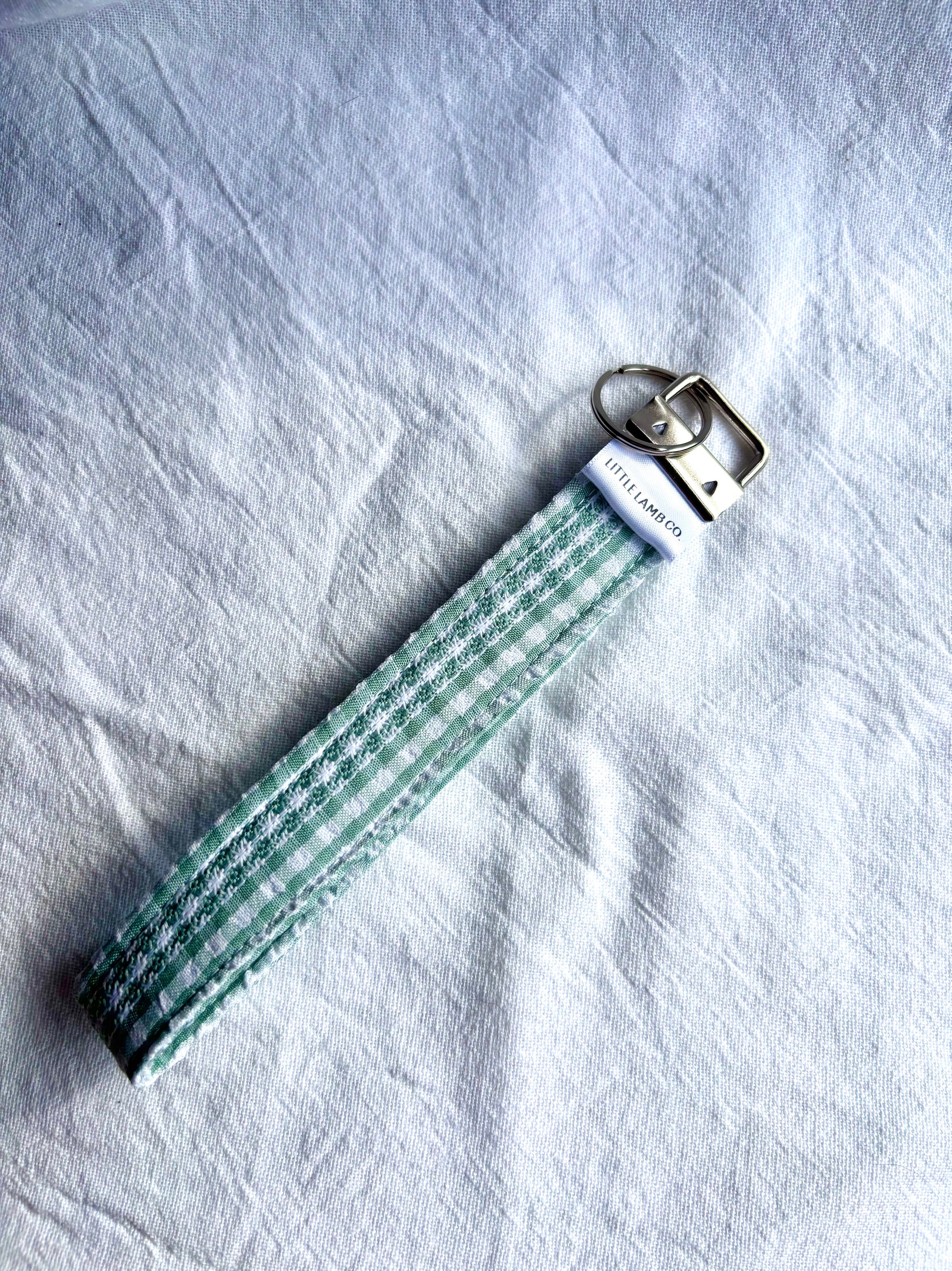 Cotton Fabric Wristlet keychain