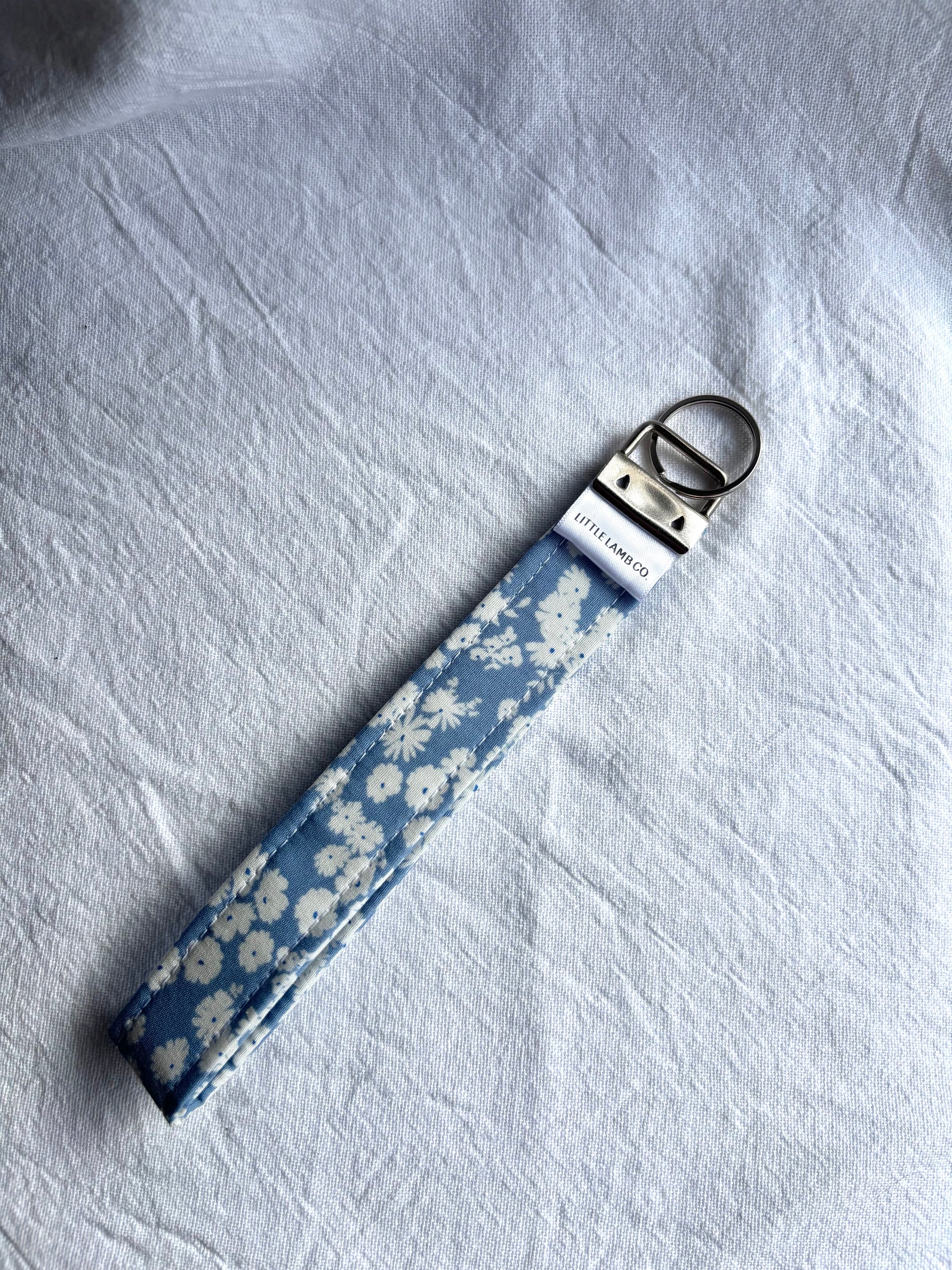 Cotton Fabric Wristlet keychain