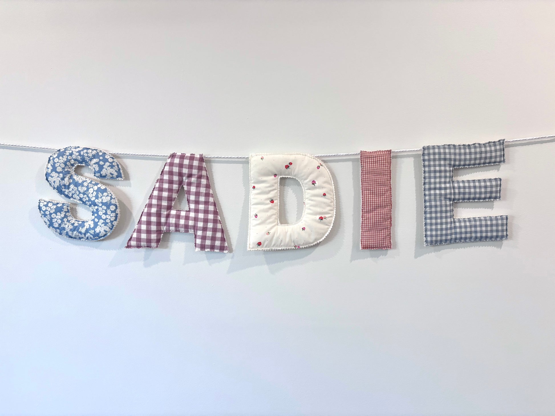 Fabric Name Garland - 12 cm letters
