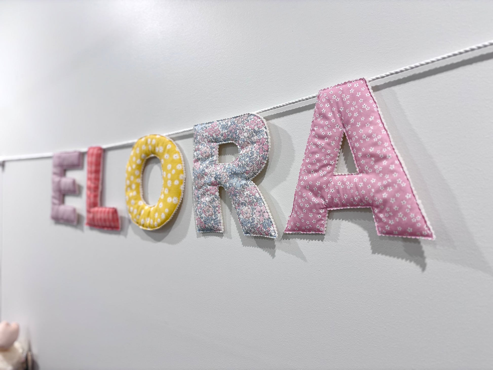 Fabric Name Garland - 12 cm letters