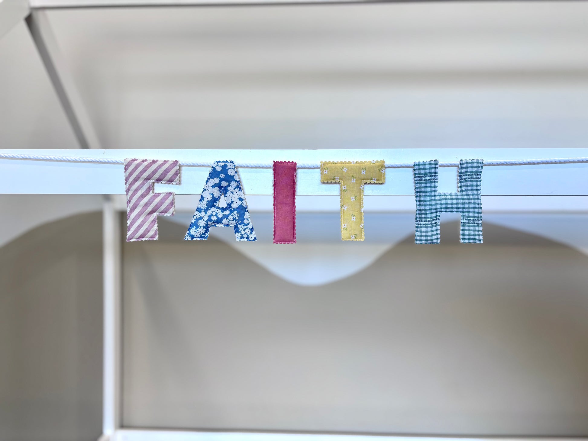 Fabric Name Garland - 12 cm letters