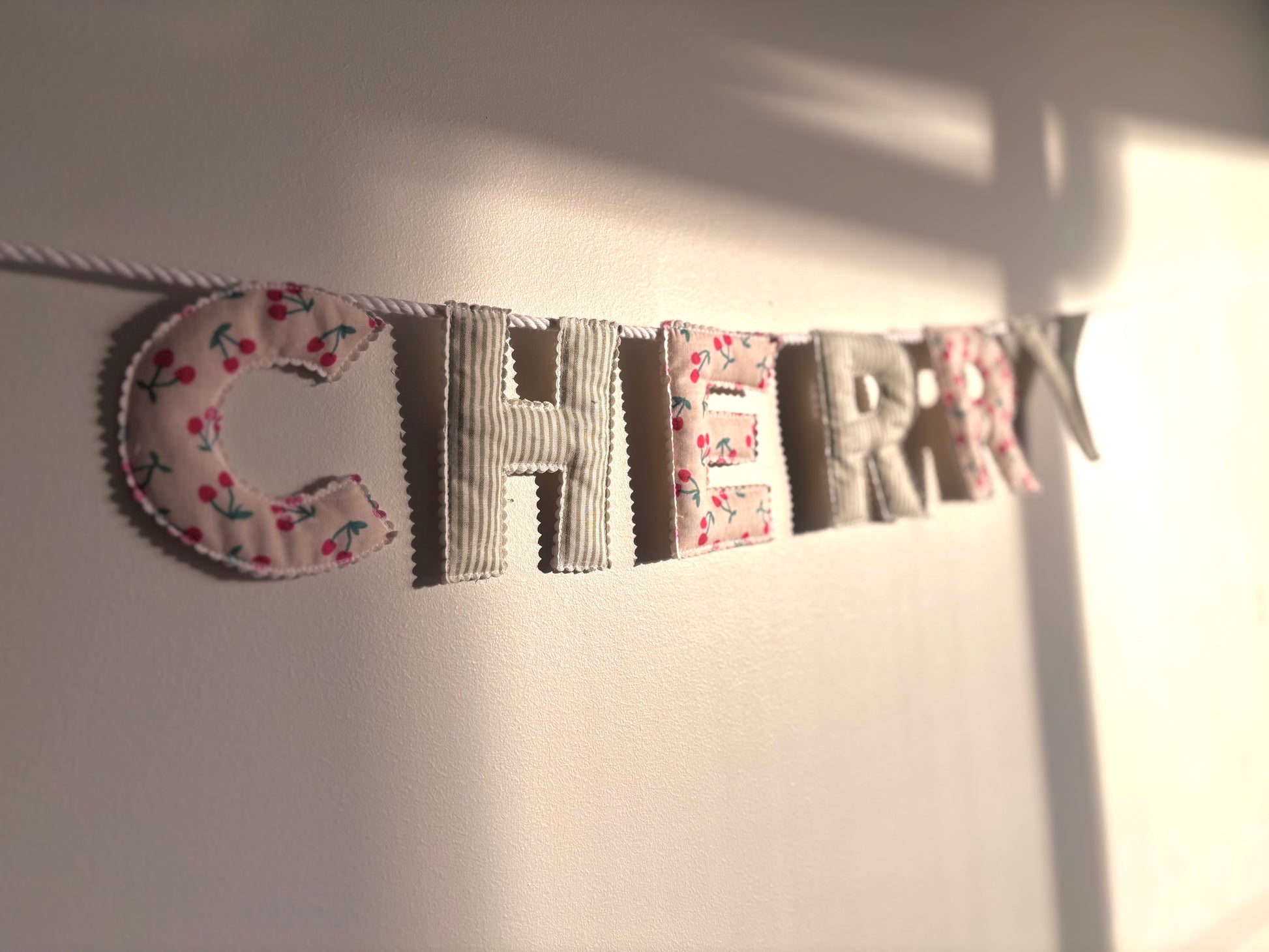 Fabric Name Garland - 12 cm letters