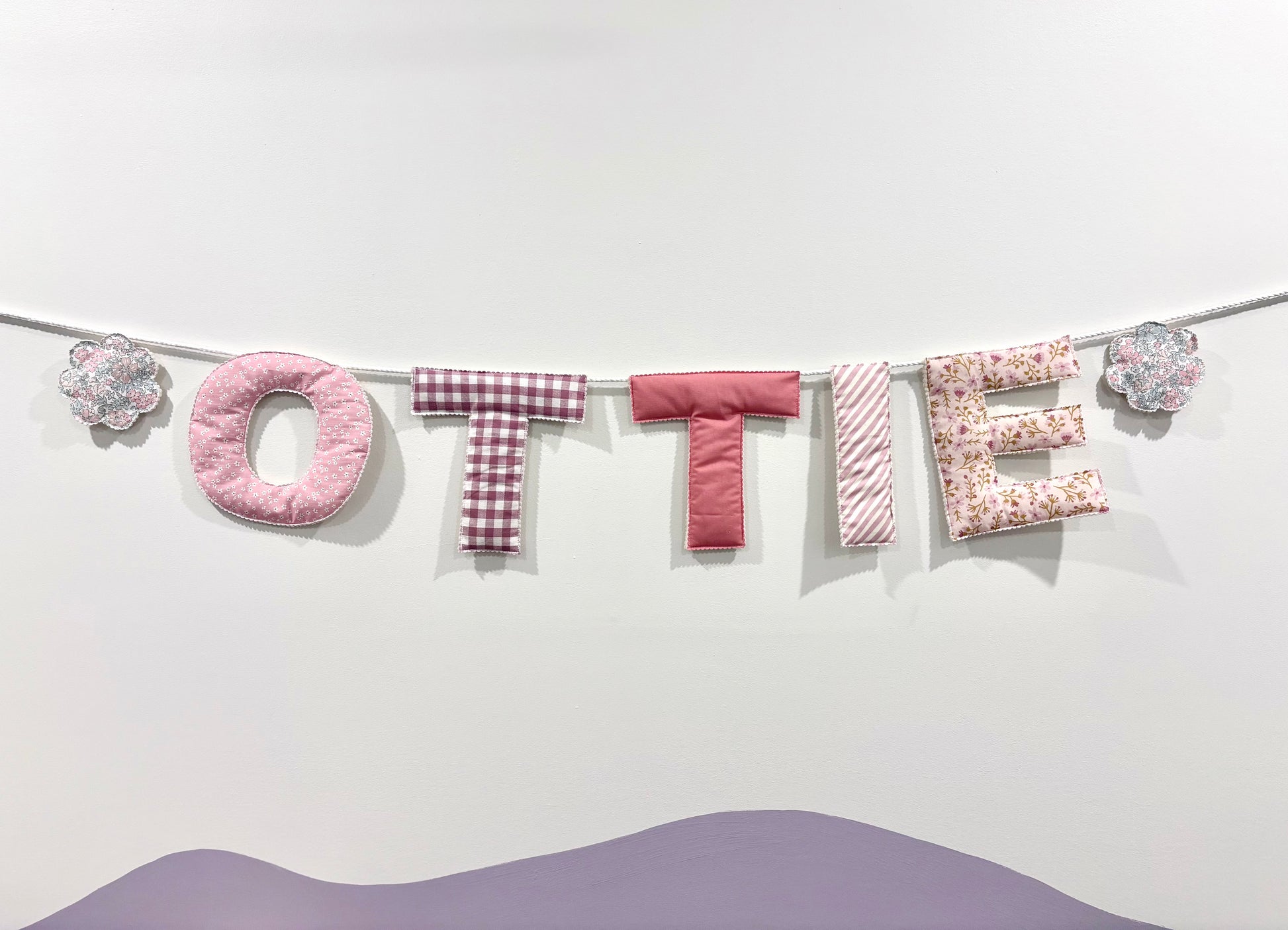 Fabric Name Garland - 12 cm letters