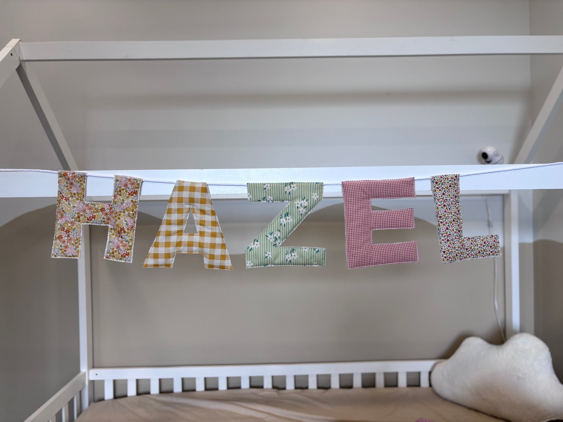 Fabric Name Garland - 12 cm letters