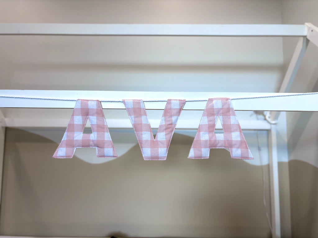 Fabric Name Garland - 12 cm letters