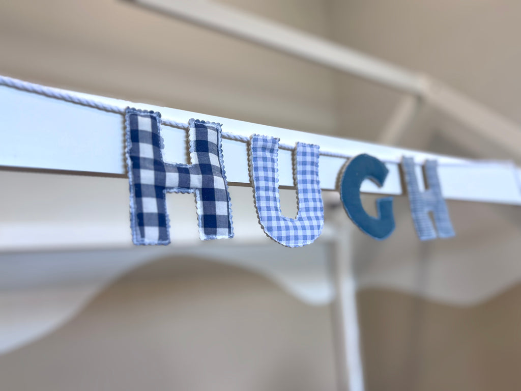 Fabric Name Garland - 12 cm letters