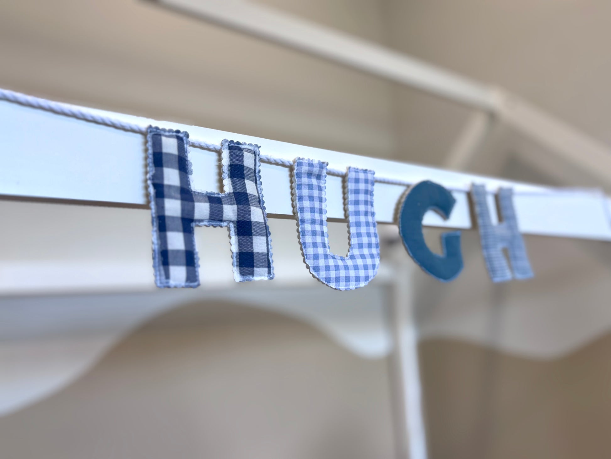 Fabric Name Garland - 12 cm letters