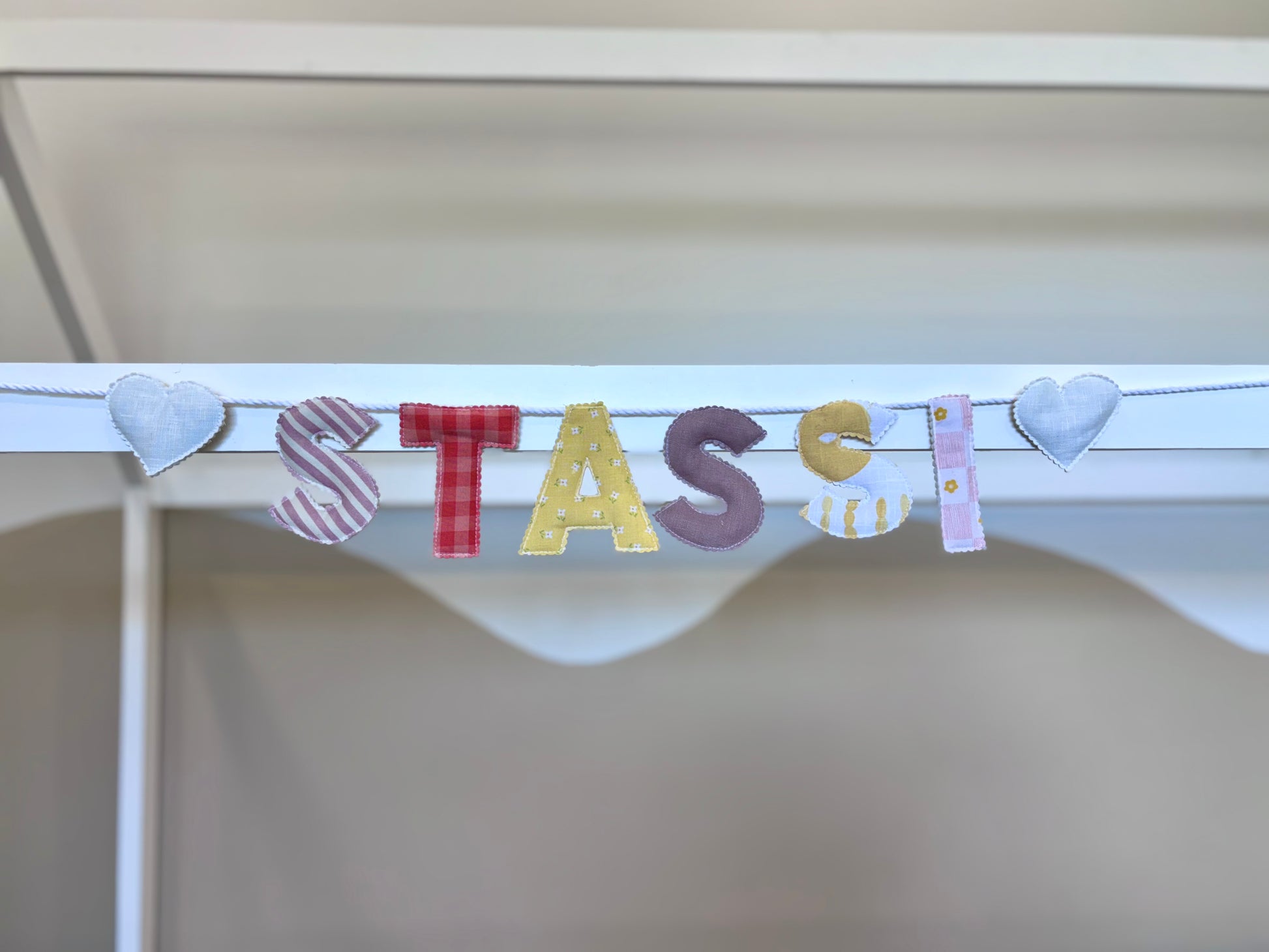 Fabric Name Garland - 12 cm letters