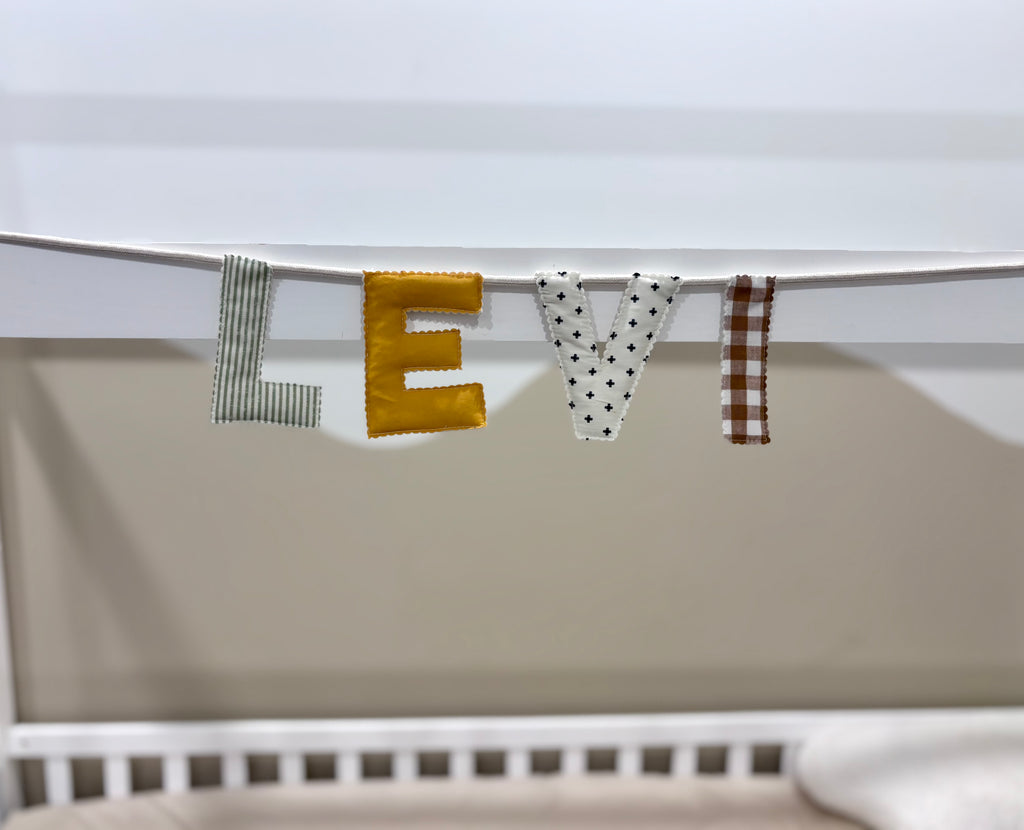 Fabric Name Garland - 12 cm letters