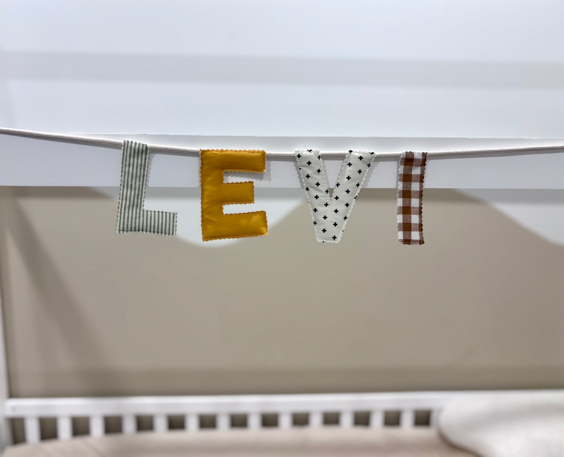 Fabric Name Garland - 12 cm letters