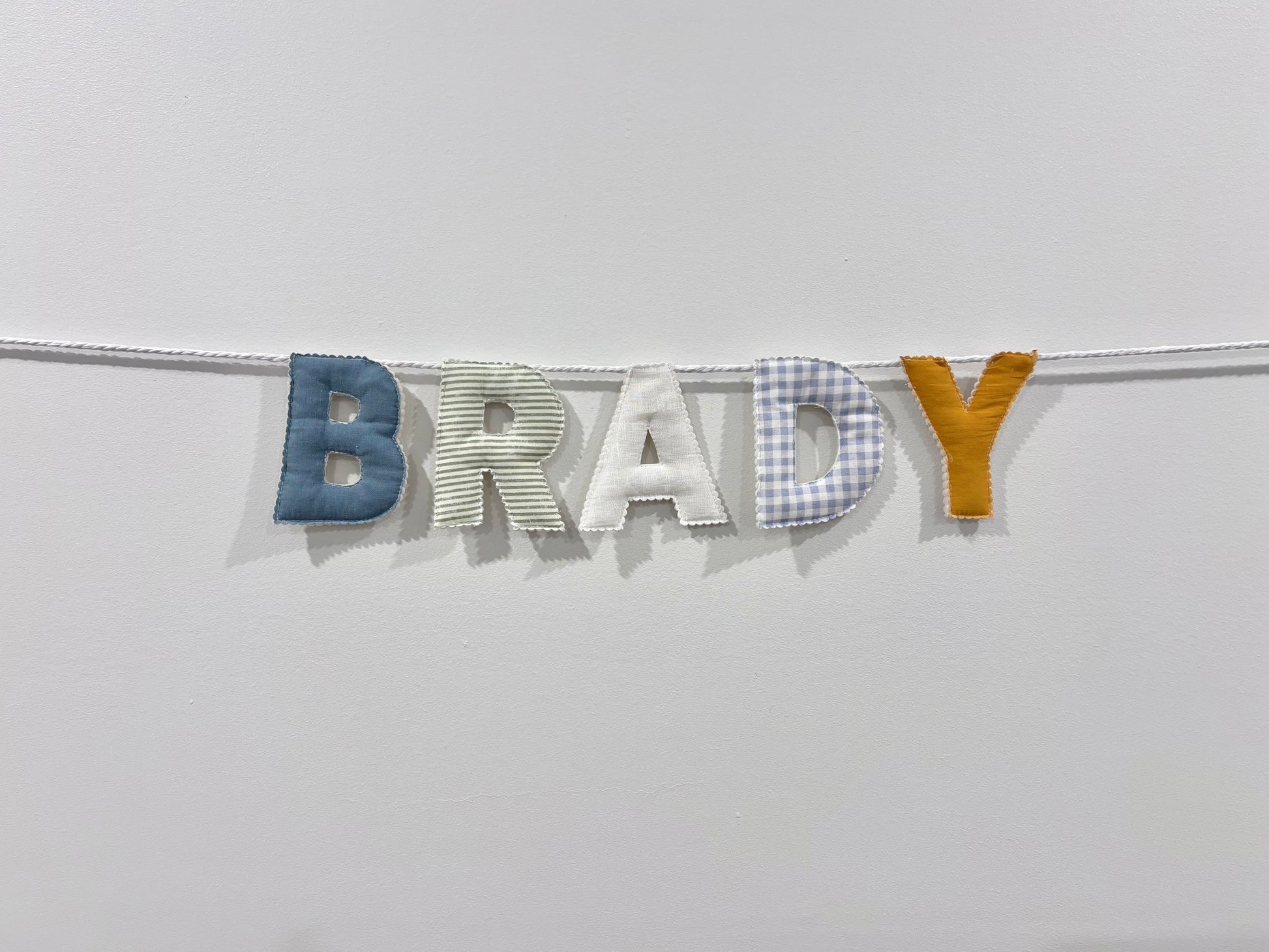 Fabric Name Garland - 12 cm letters